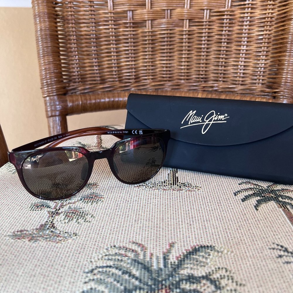 WAILUA Polarized Classic Sunglasses maui jim - brown round sunglasses